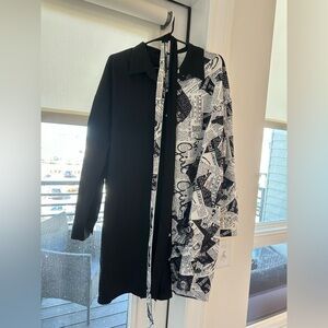 Newspaper Print Shirt Dress